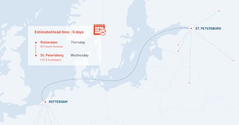 Feeder-rederi bner ugentlig forbindelse mellem Rotterdam og St. Petersburg