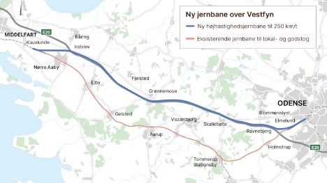 Anlg af ny en jernbane over Vestfyn gr i gang