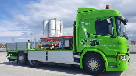 Posten i Norge kører gods i Stavanger med svensk el-lastbil