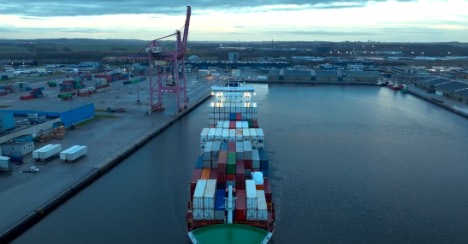 Limfjordshavn er kommet p containerfeedernetvrk