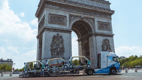 Elektriske minibusser kommer til Paris med brint-elektrisk lastbil