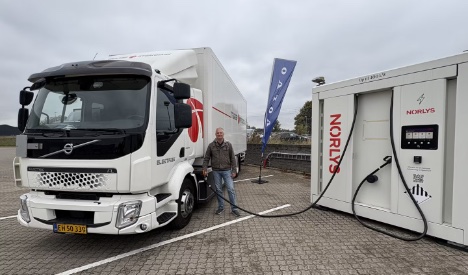 Hillerd har fet et offentligt tilgngeligt ladeanlg for tunge kretjer