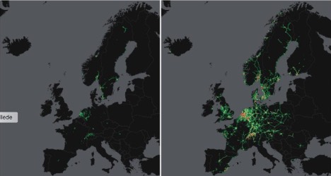 Elektriske lastbiler udgjorde 1,3 procent af det samlede lastbilmarked i Europa